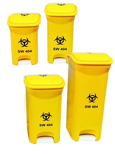 Clinical Waste Biohazard Pedal Bin Rectangular