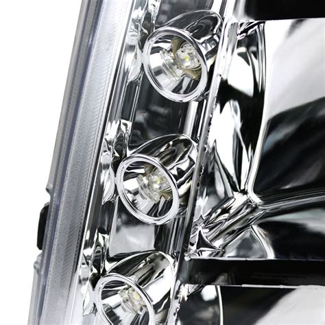 Gmc Yukon Xl Denali Led Drl Projector Headlights Chrome