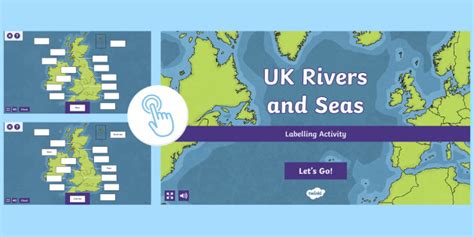 Uk Seas And Rivers Interactive Labelling Activity