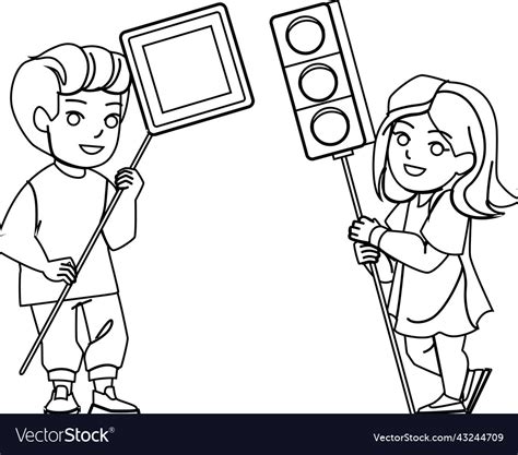 Kid Road Safety Royalty Free Vector Image VectorStock