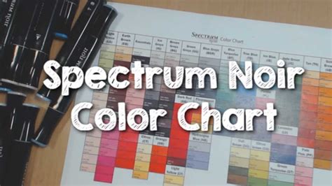 Spectrum Noir Color Chart Printable