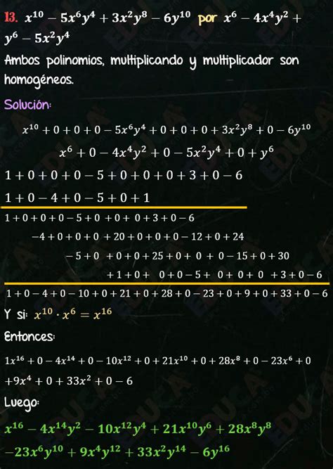 Solución Ejercicio 45 Multiplicación por coeficientes separados