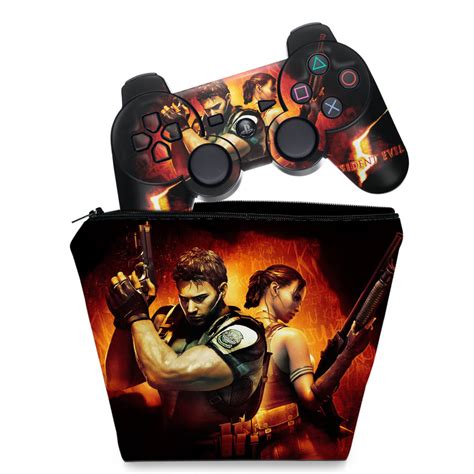 Kit Capa Case E Skin Ps Controle Resident Evil Pop Arte Skins