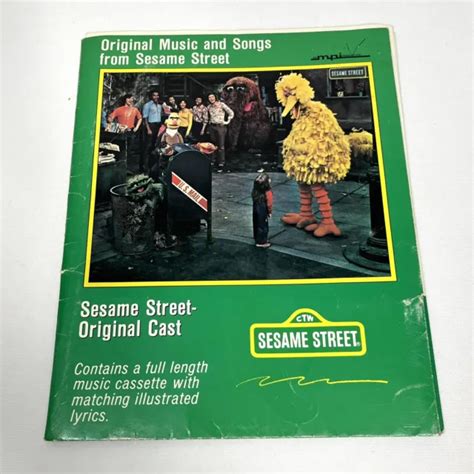 SESAME STREET ORIGINAL 9 Songs Illustrated Lyric Music Sheets and ...