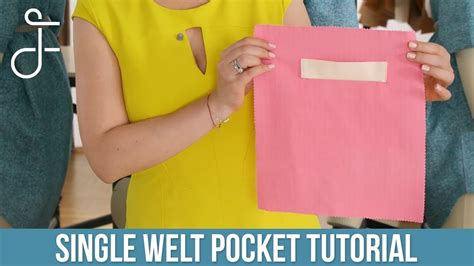 How To Sew Single Welt Pockets YouTube