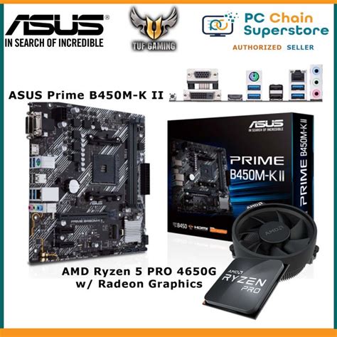 Bundle Amd Ryzen 5 Pro 4650g Processor Ttp W Radeon Graphics Asus