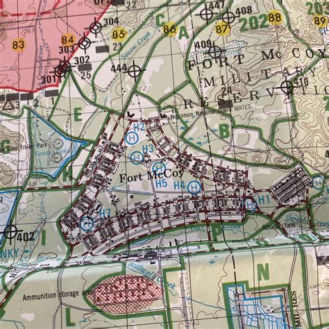 Original Us Military Fort Mccoy Military Installation Map 2