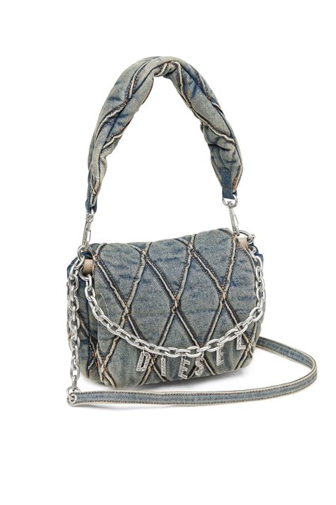 Women's Charm-D Shoulder S - Small handbag in quilted denim | CHARM-D ...