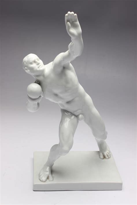 Lot Herend Nude Shot Put Figure
