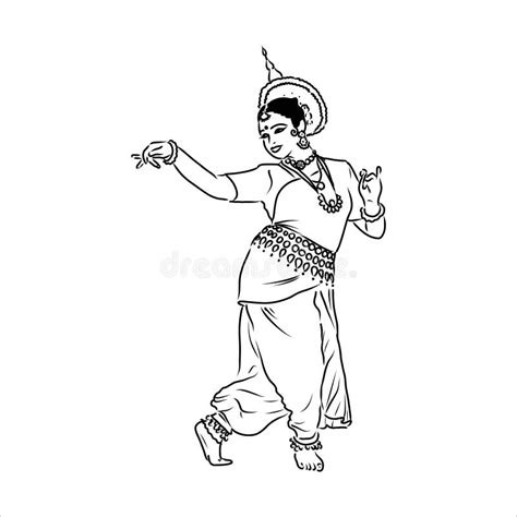 Odissi Dance Sketch Stock Illustrations – 32 Odissi Dance Sketch Stock ...