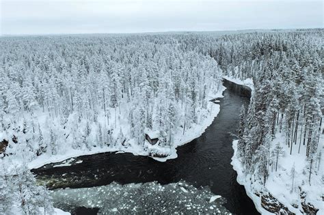 A River In Winter At Oulanka National Park Finland Free Image By