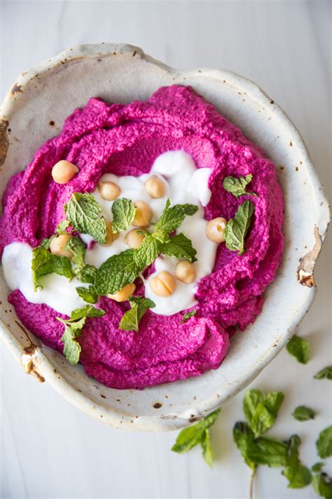 Vegan Roasted Beet Hummus Recipe Healthy Beetroot Dip