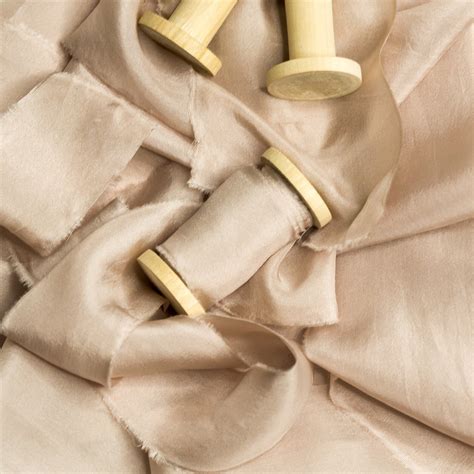 NUDE Silk Ribbon Pink Nude Hand Dyed Silk Ribbon Perfect For Etsy