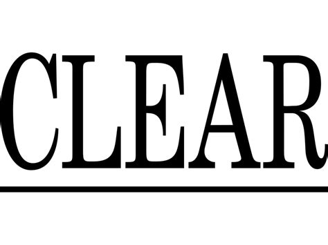 CLEAR Logo PNG Transparent Logo - Freepngdesign.com