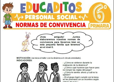 Normas De Convivencia Para Sexto De Primaria Educaditos