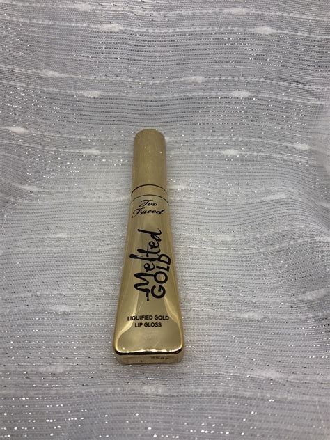 Too Faced Melted Gold Liquified Gold Lip Gloss Full Size 7ml AS