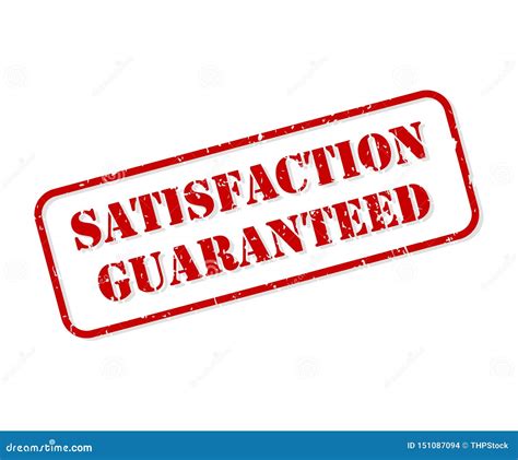 Satisfaction Guaranteed Rubber Stamp Vector Stock Vector Illustration