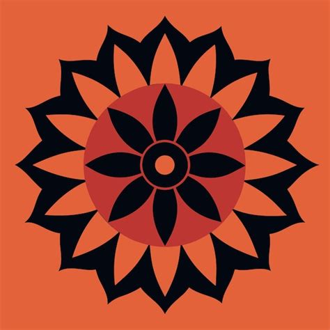 Premium Vector Colorful Simple Mandala Design Vector