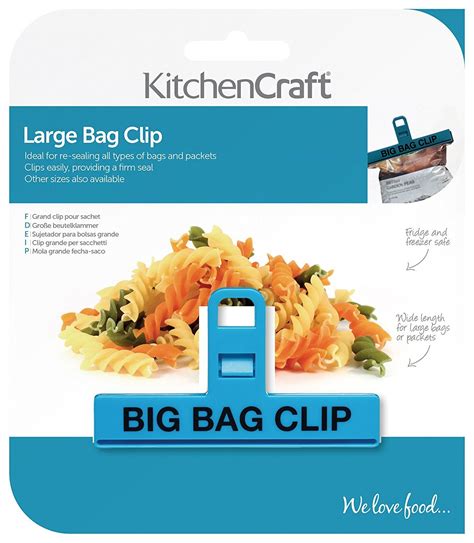 Kitchencraft Large Binder Style Plastic Food Bag Clip 15cm Kd Wholesale Cash And Carry