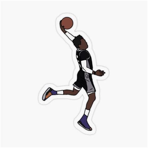 "De'Aaron Fox Dunk" Sticker by RatTrapTees | Redbubble