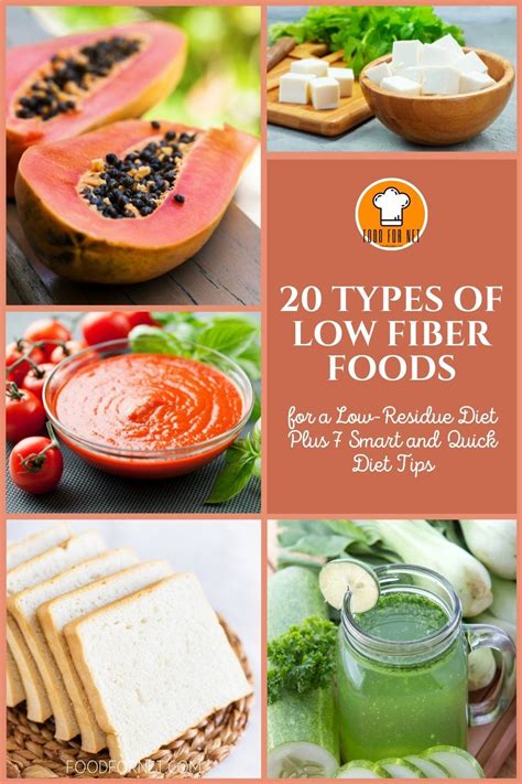 20 types of low fiber foods for a low residue diet plus 7 smart and ...