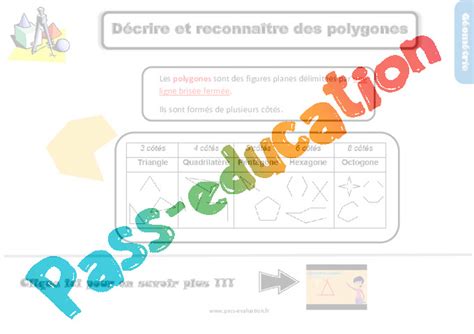 Evaluation Sur Comment Reconna Tre Et D Crire Les Polygones Au Cm