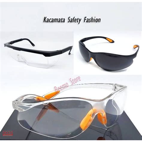 Jual Kacamata Safety Fashion Clear Bening Transparan Kaca Mata Proyek