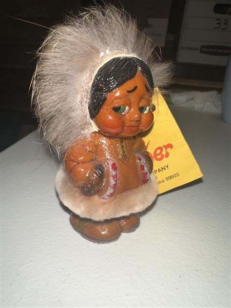 Naber Alaskan Artist Eskimo Doll Figure 4 Vintage 80s B76 EBay