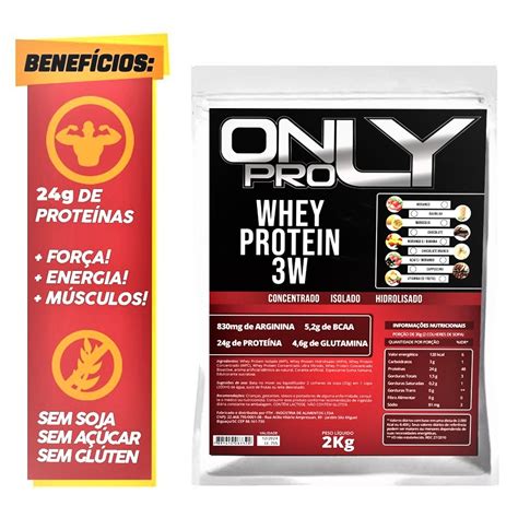 Whey Protein 2kg Refil Concentrado Isolado E Hidrolisado Original