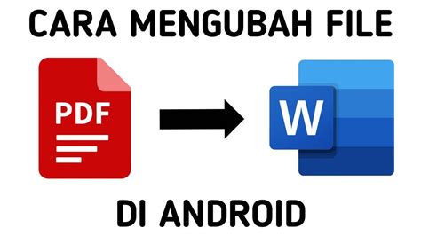 Cara Mengedit File Pdf Ke Word Youtube