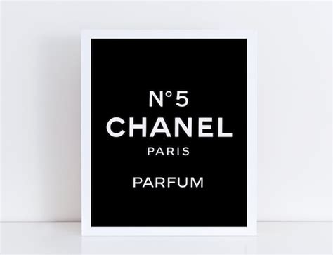 Chanel No 5 Logo Art Print Coco Chanel By Themisspixelshop