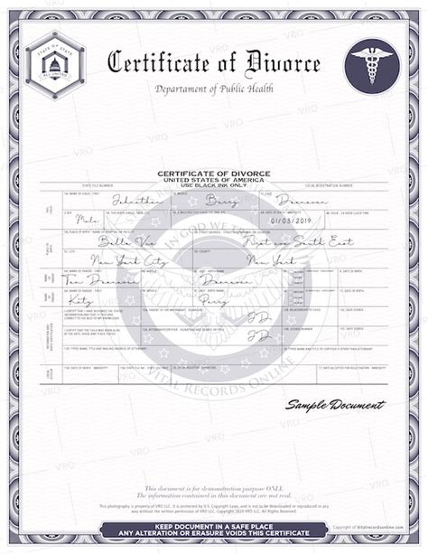 Divorce Certificate