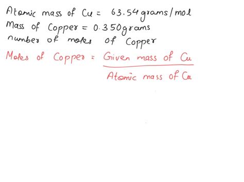 Solved Calculate The Mass In Grams For Each Of The Following Mole