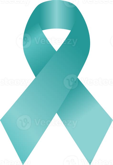 Teal Awareness Ribbon For Cervical Cancer 47309737 Png