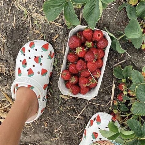 Cutest White And Strawberry Crocs Very Rare Cant Depop