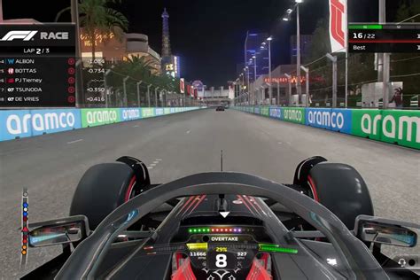 First Las Vegas Gameplay Unveiled Within F1 23 Game