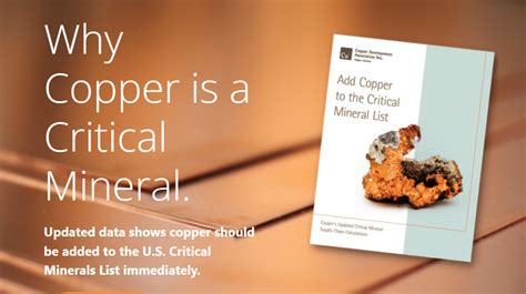 Copper And The Us Critical Minerals List Copper Alliance