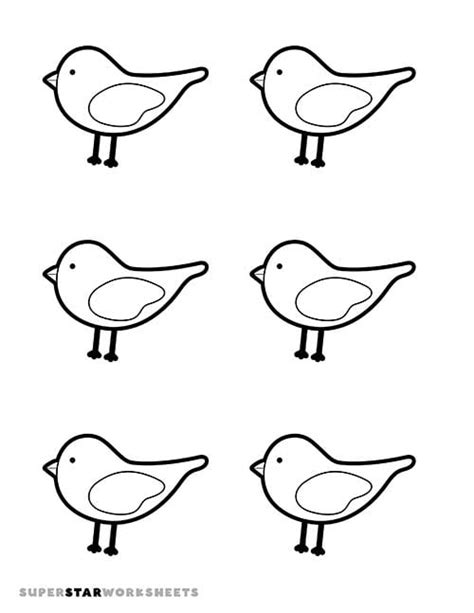 Bird Template Superstar Worksheets