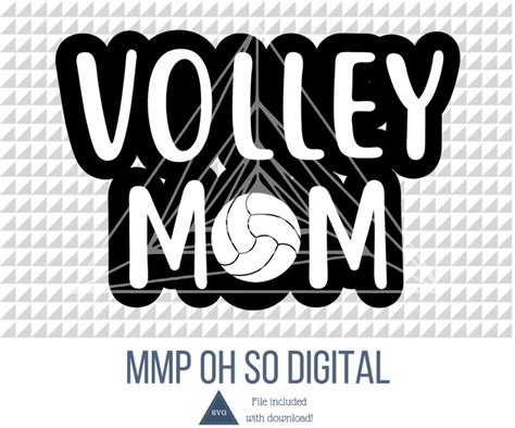 Volleyball Mom Svg Volley Ball Mom Volley Mom Svg Etsy