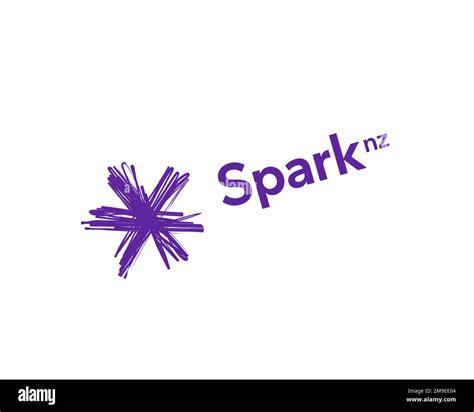 Spark New Zealand Rotated Logo White Background Stock Photo Alamy