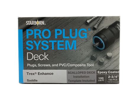 Starborn Pro Plug System Deck Pugs Epoxy Screws Tool Trex Enhance