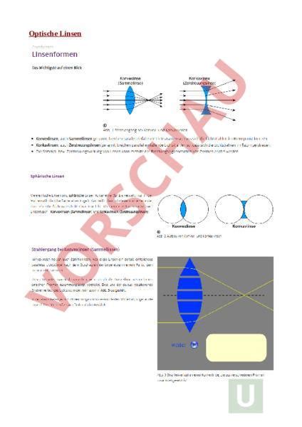 Arbeitsblatt Optik Teil Physik Optik