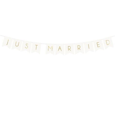 Guirlande Just Married Banner Med Tekst Til Bryllupsfest