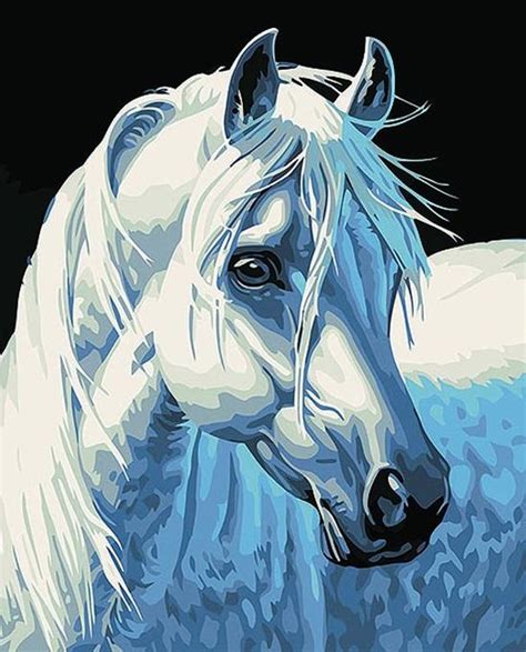 White Horse Paint By Numbers Numeral Paint Kit