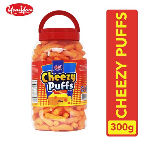 Ok Cheezy Puffs Large Jar Snack 300g Shopee Philippines