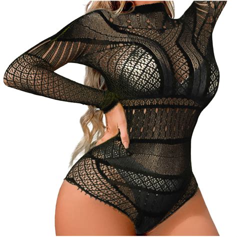 Adviicd Fishnet Bodysuit Women S Teddy Lingerie Lace Bodysuits One