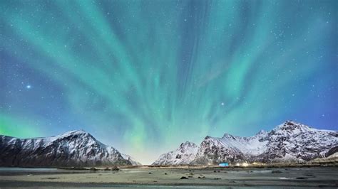 Lofoten islands Wallpaper 4K, Norway, Aurora Borealis