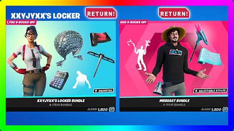 Return Mr Beast And Xxyjyxxs Locker Bobbin Emote ☔️ Fortnite Shop