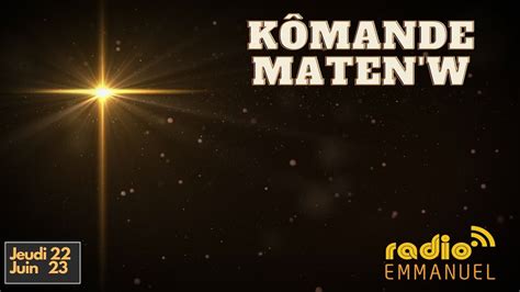 K Mande Maten W Radio Emmanuel Past P B Roche Youtube