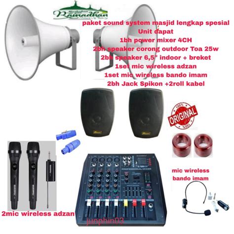 Jual Paket Sound System Masjid Corong Toa Outdoor Speaker Indoor